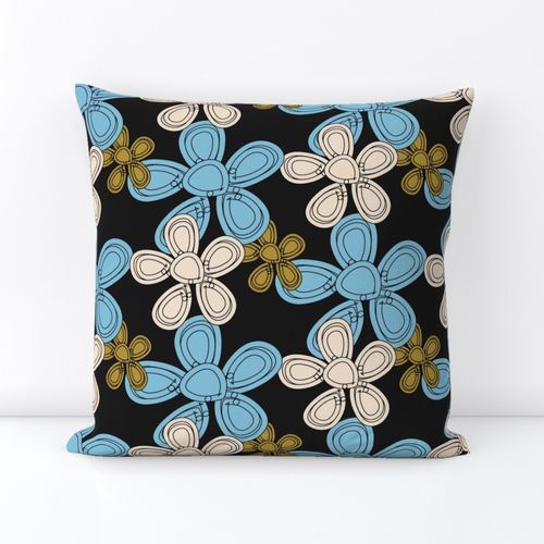 Bubbly Blue Retro Floral_2